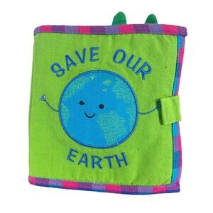 Kids Save our Earth- Fabric Square activity book 7x7- Story Baby Kids Book